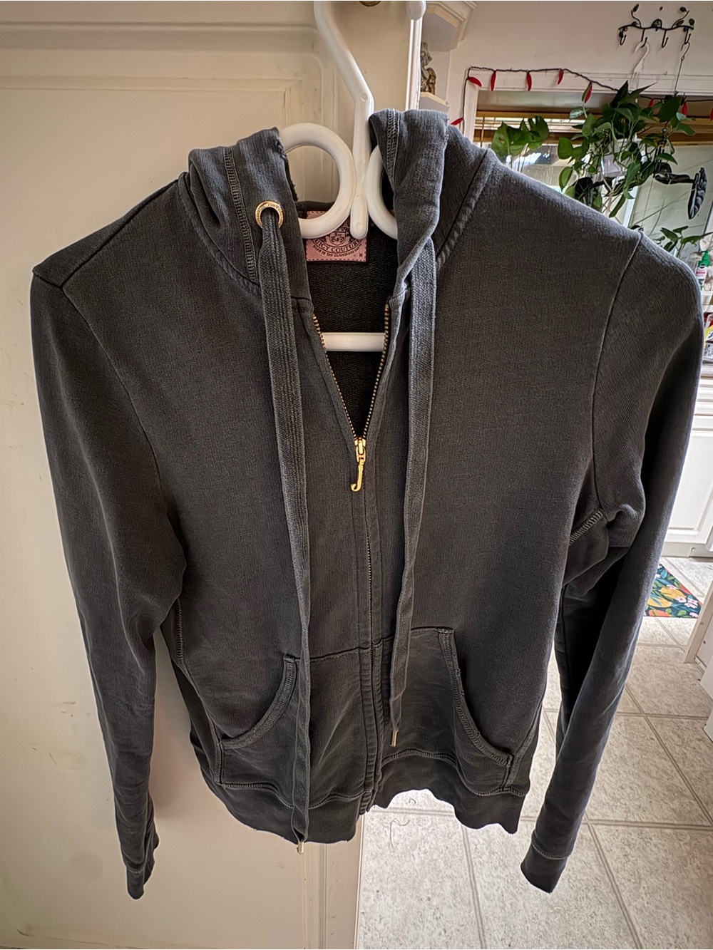 Classic Charcoal Zip-Up Juicy hoodie